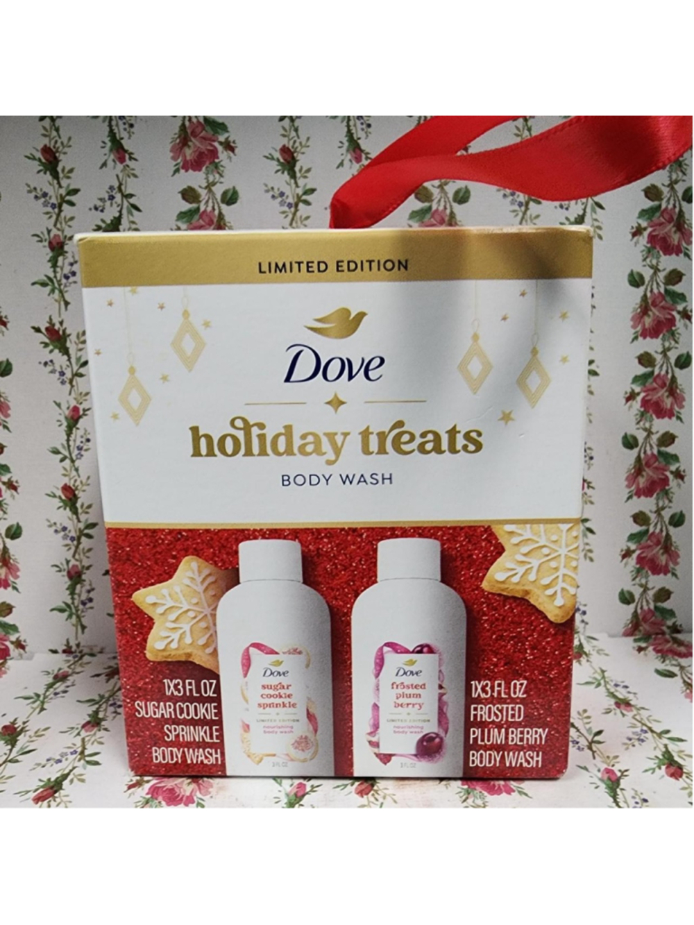 Dove Holiday Treats Body Wash Gift Set with Sugar Cookie Sprinkle and Frosted Pl